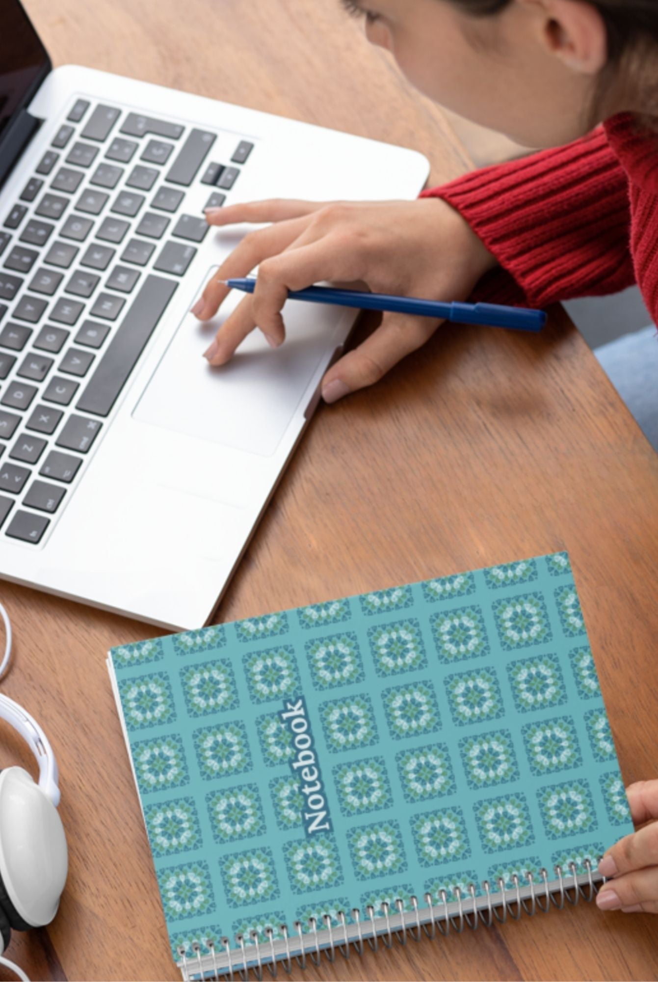 Crochet Print Spiral Notebook Journal