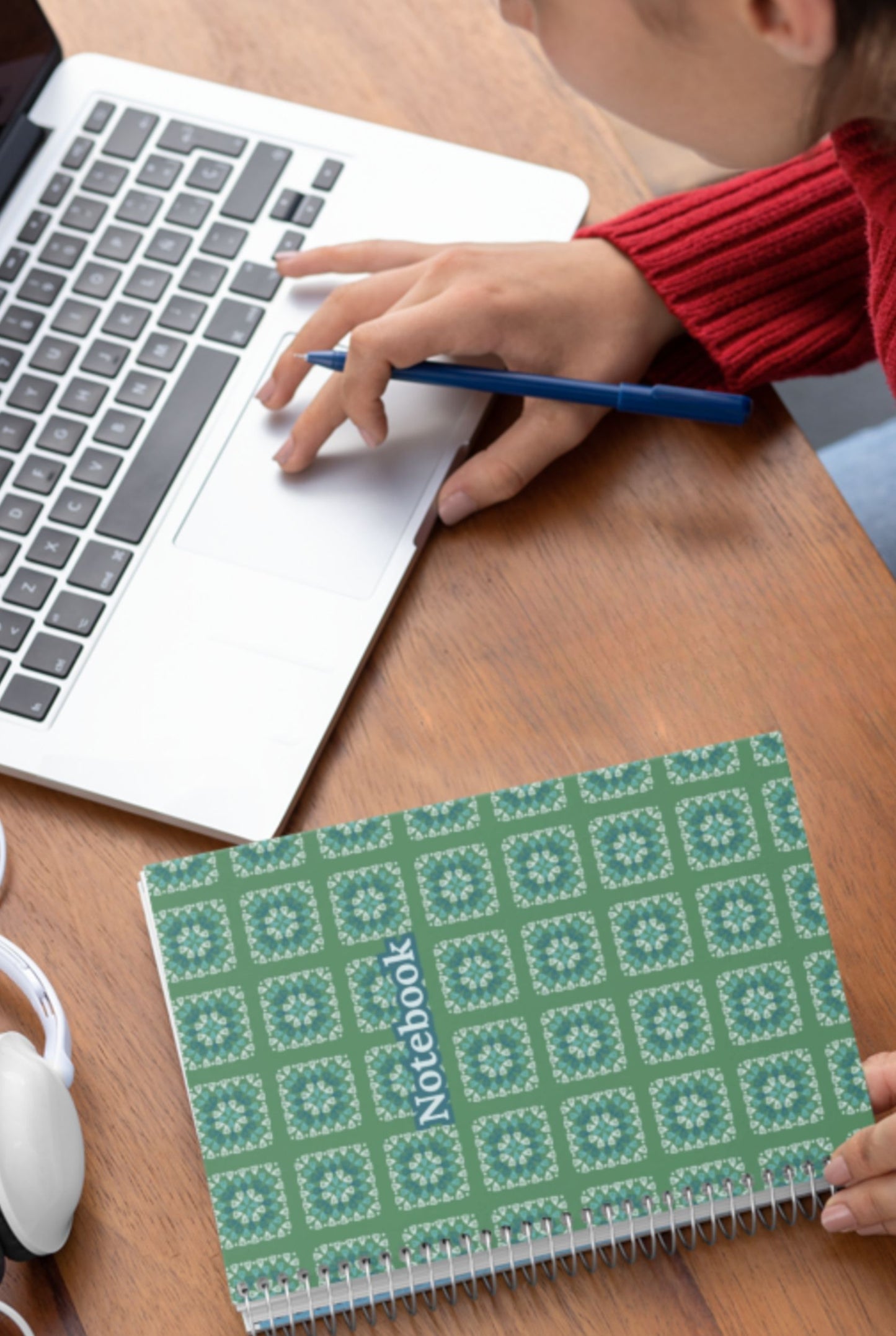 Crochet Print Spiral Notebook Journal