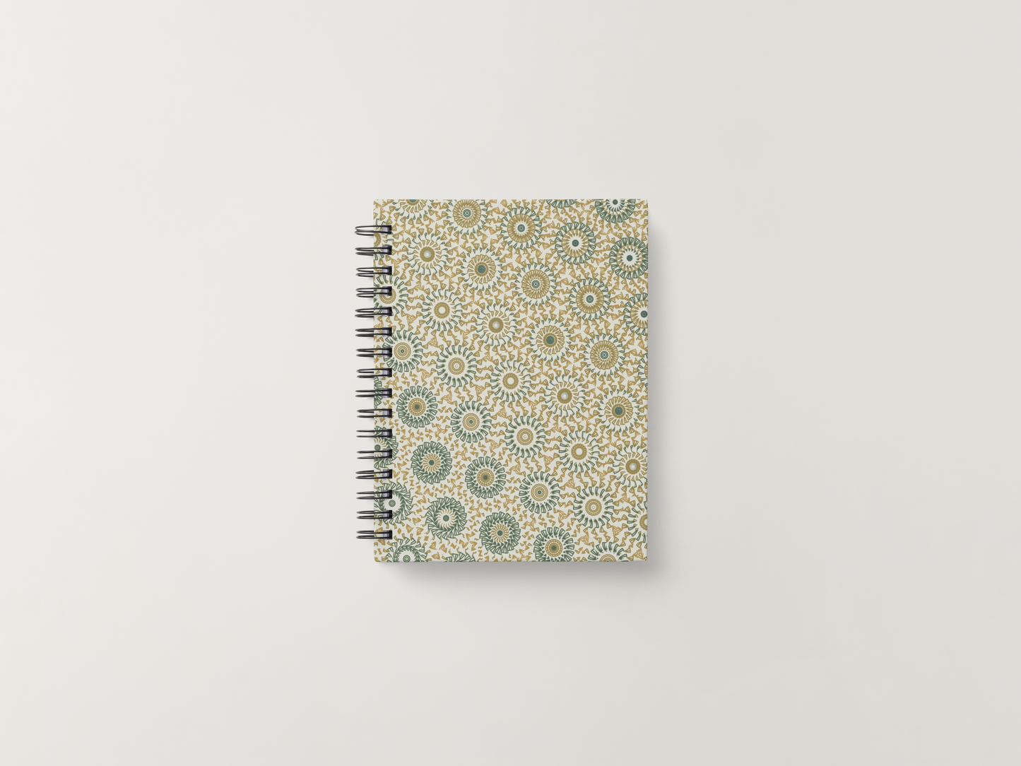 Olive Linen Freeform Pattern