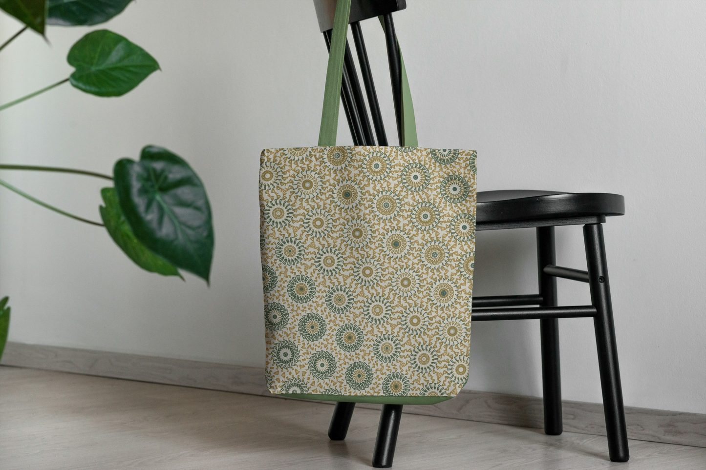 Olive Linen Freeform Pattern