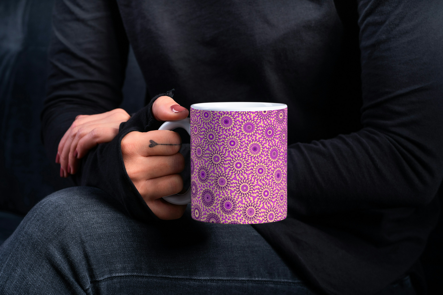 Plum Whirl Freeform Pattern