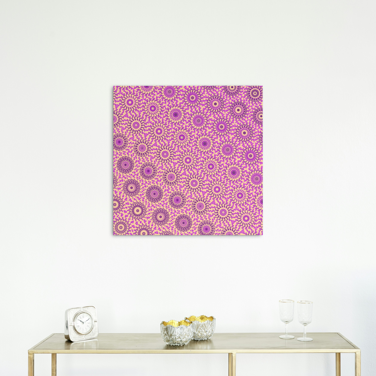Plum Whirl Freeform Pattern