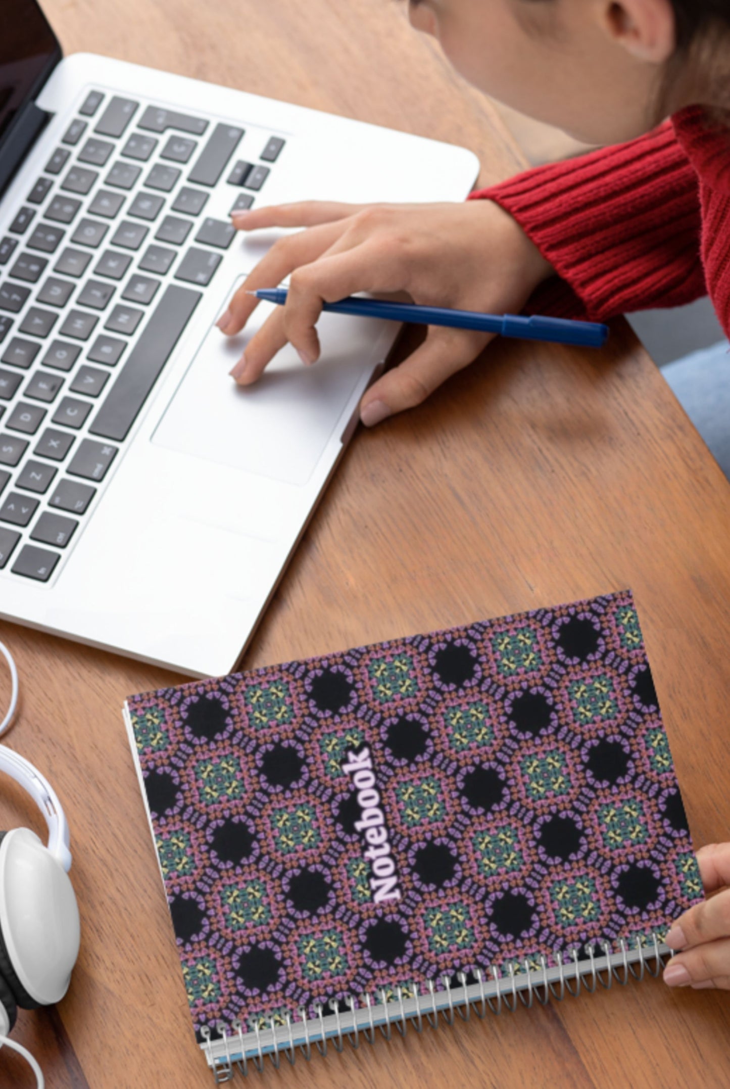Crochet Print Spiral Notebook Journal
