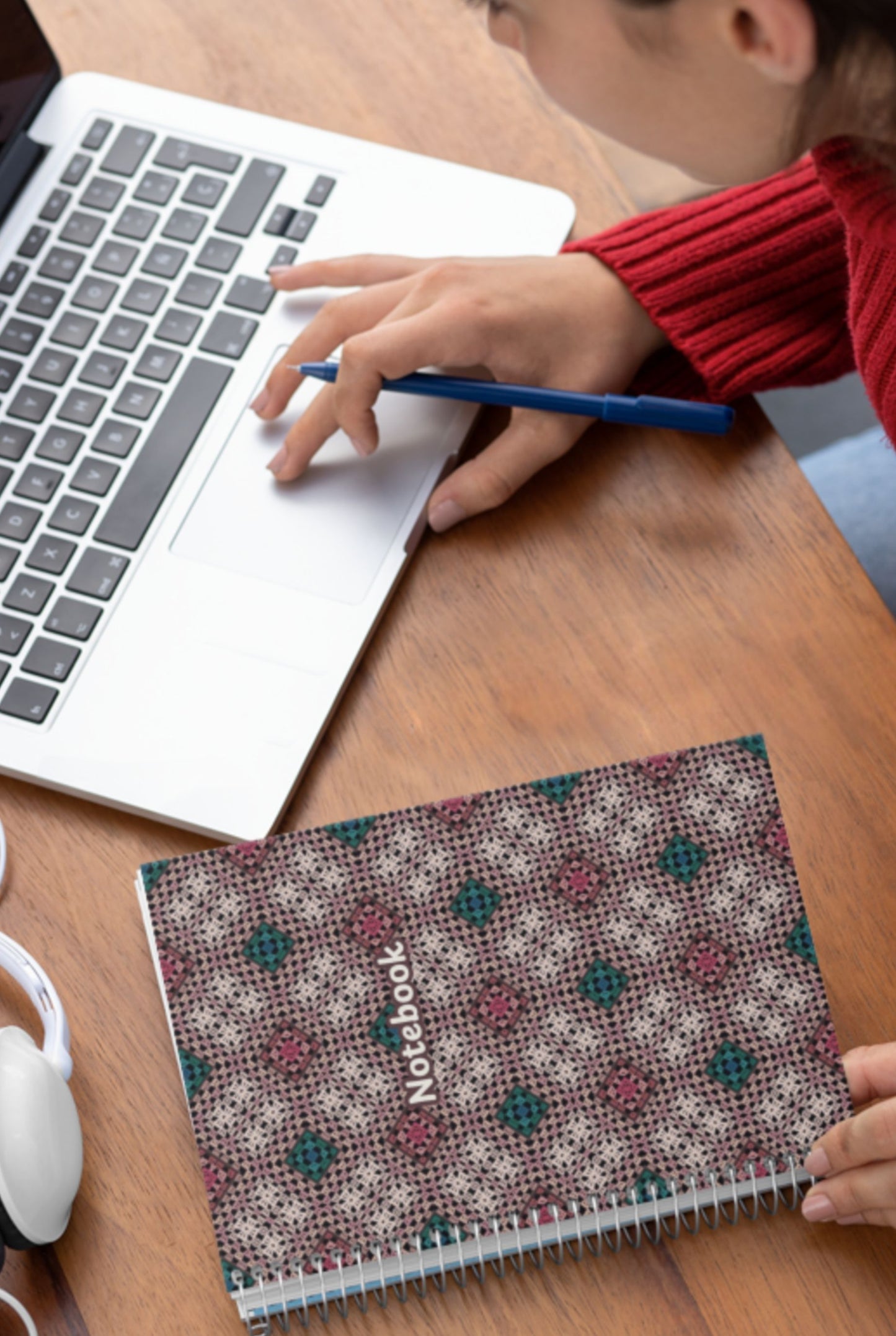 Crochet Print Spiral Notebook Journal