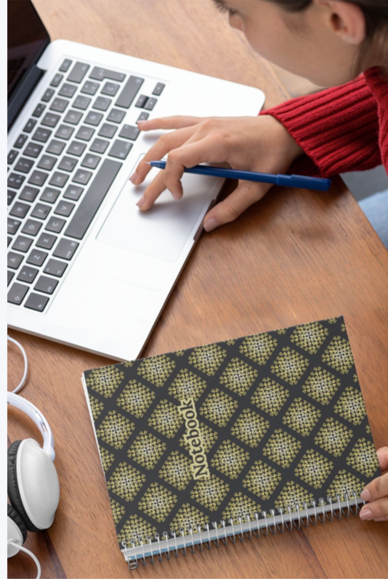Crochet Print Spiral Notebook Journal