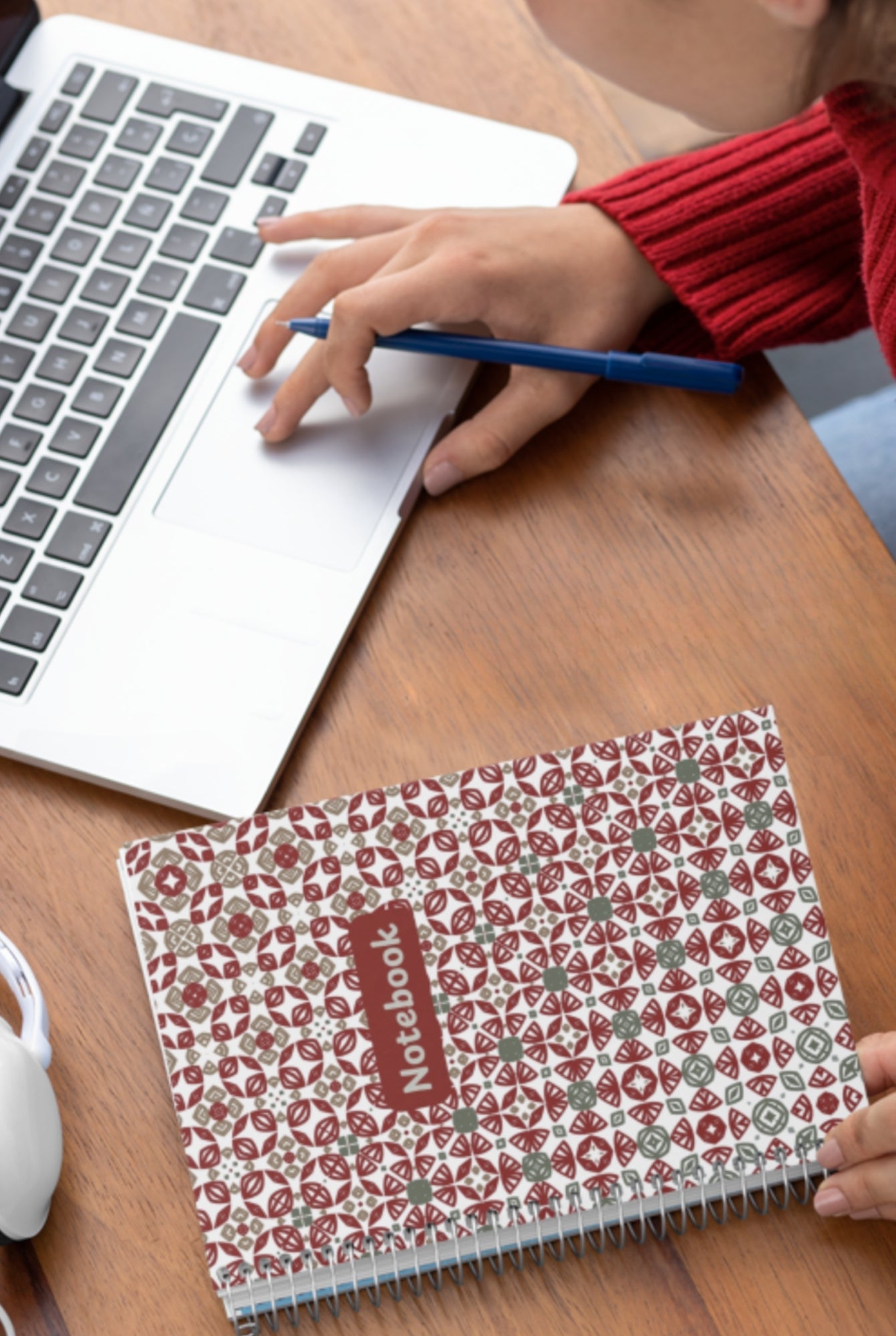 Crochet Print Spiral Notebook Journal