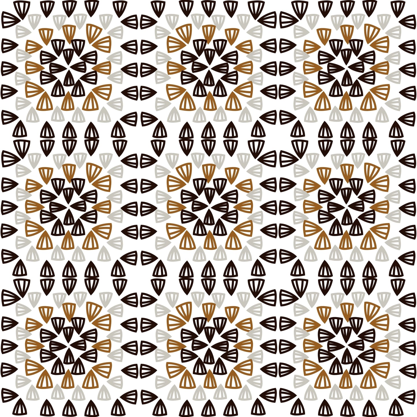 Monochrome Beige Granny Squares Print
