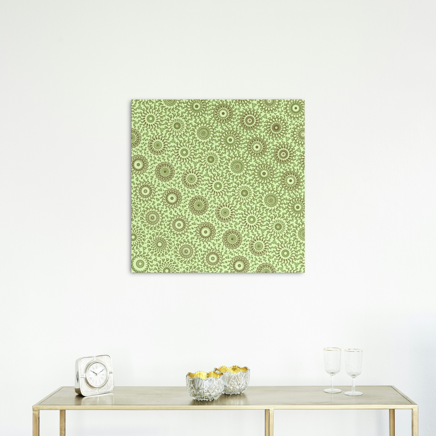 Iced Mint Freeform Pattern
