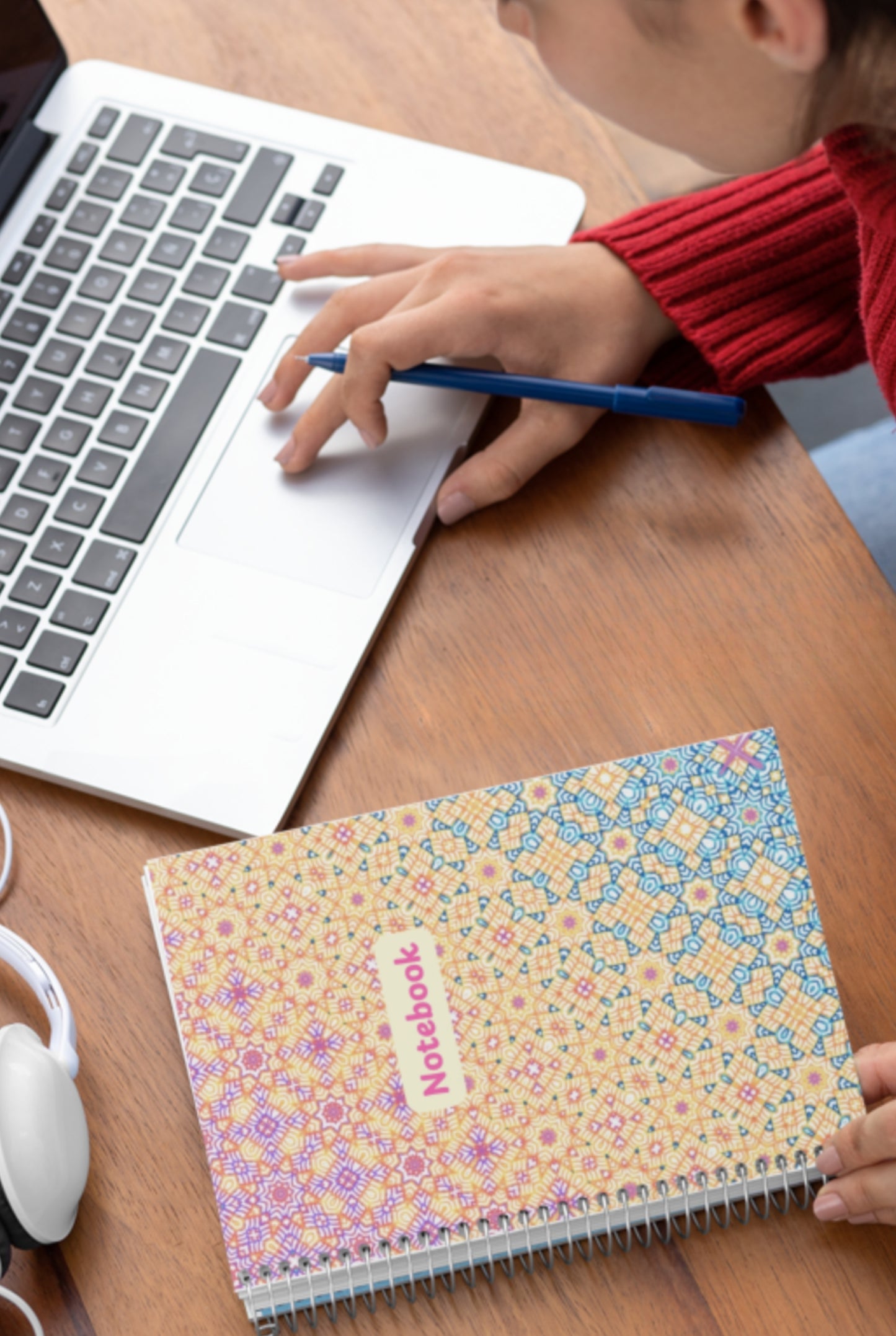 Crochet Print Spiral Notebook Journal