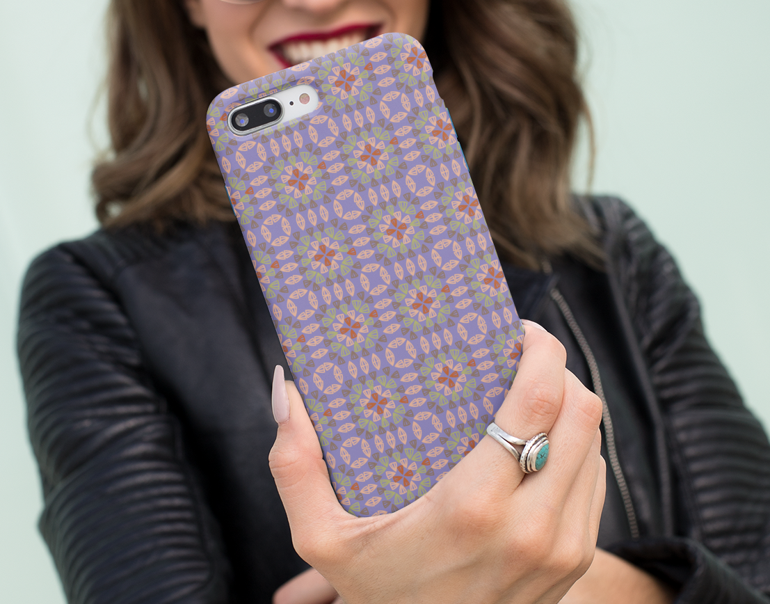 Purple Haze Granny Squares Seamless Print