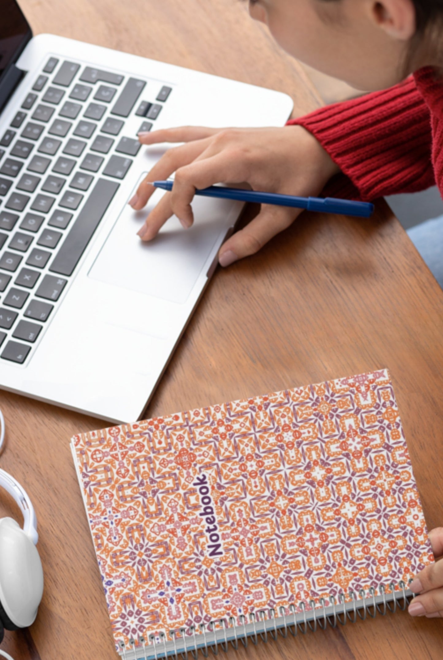 Crochet Print Spiral Notebook Journal