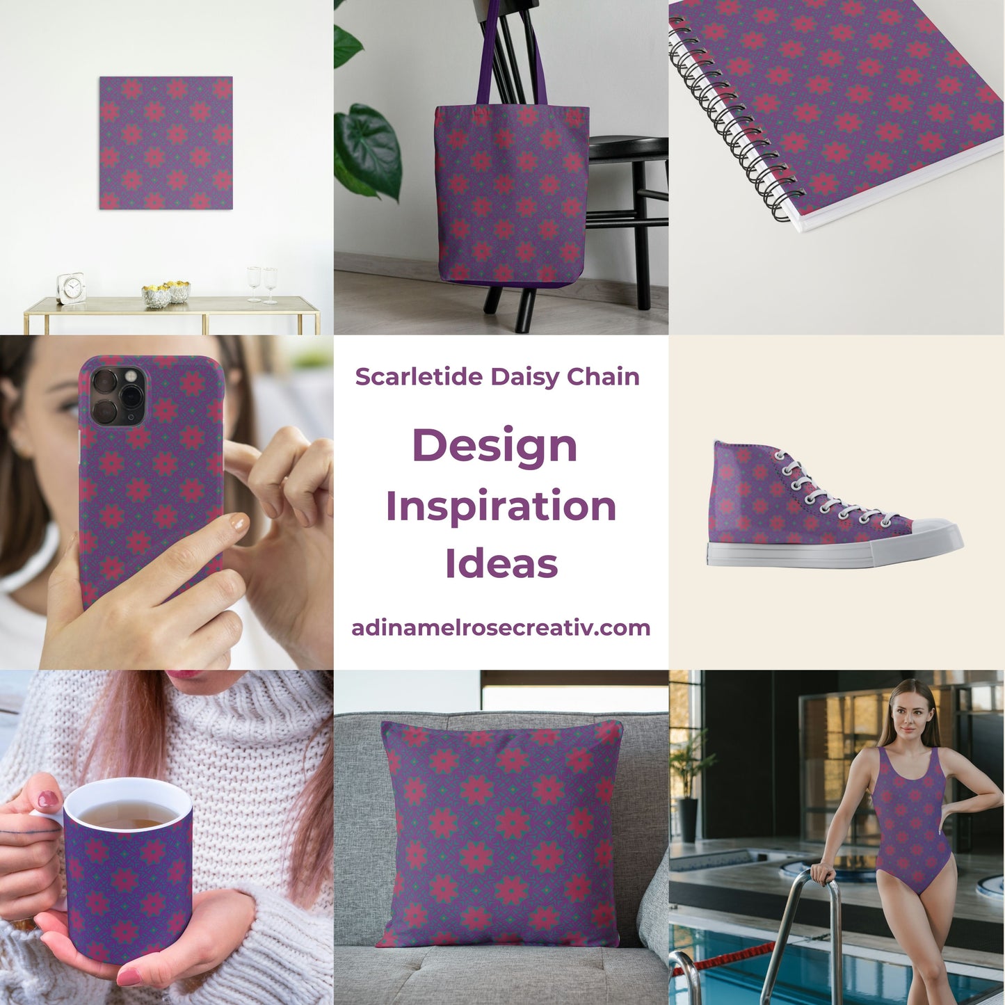 Scarletide Daisy Chain Floral Pattern