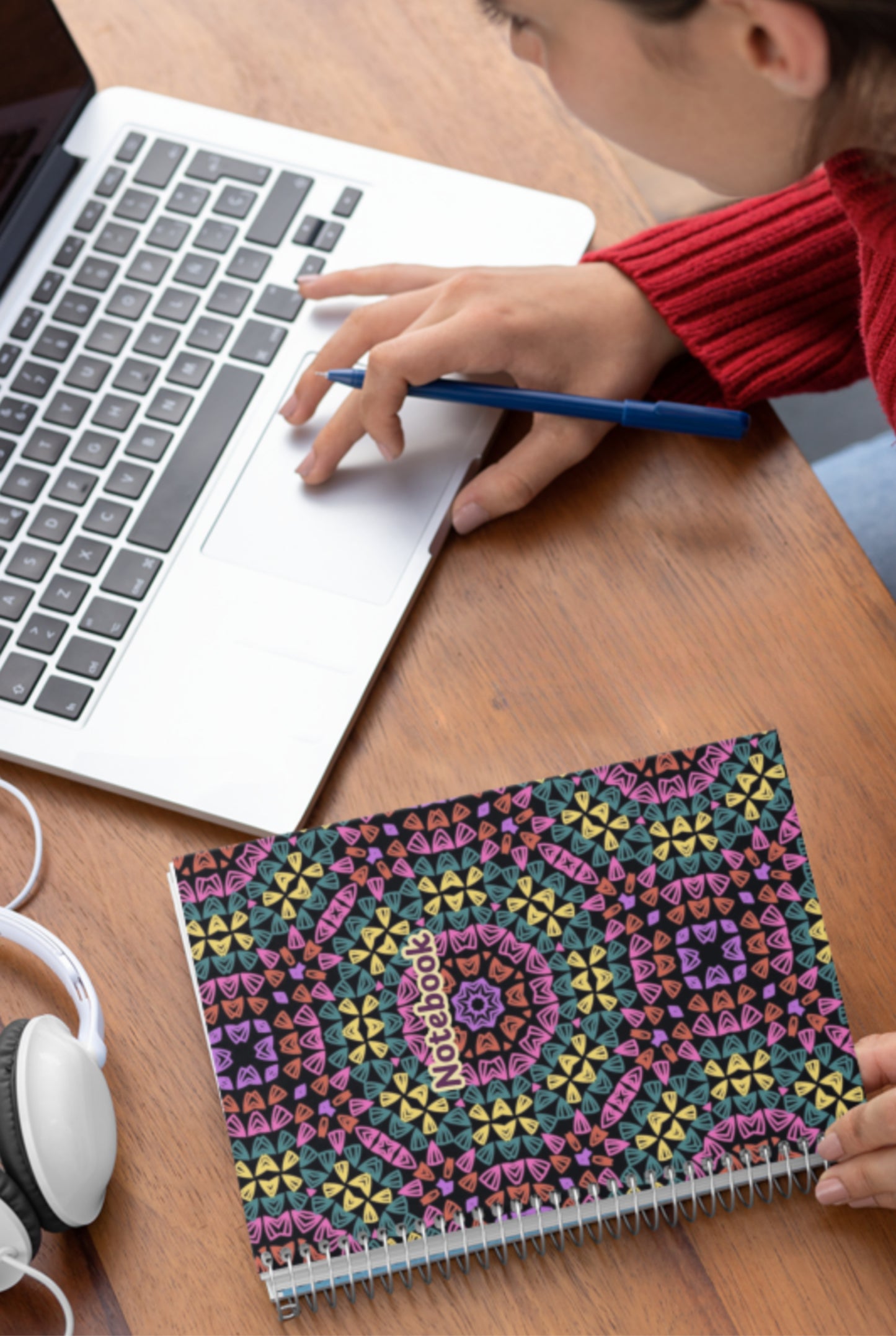 Crochet Print Spiral Notebook Journal