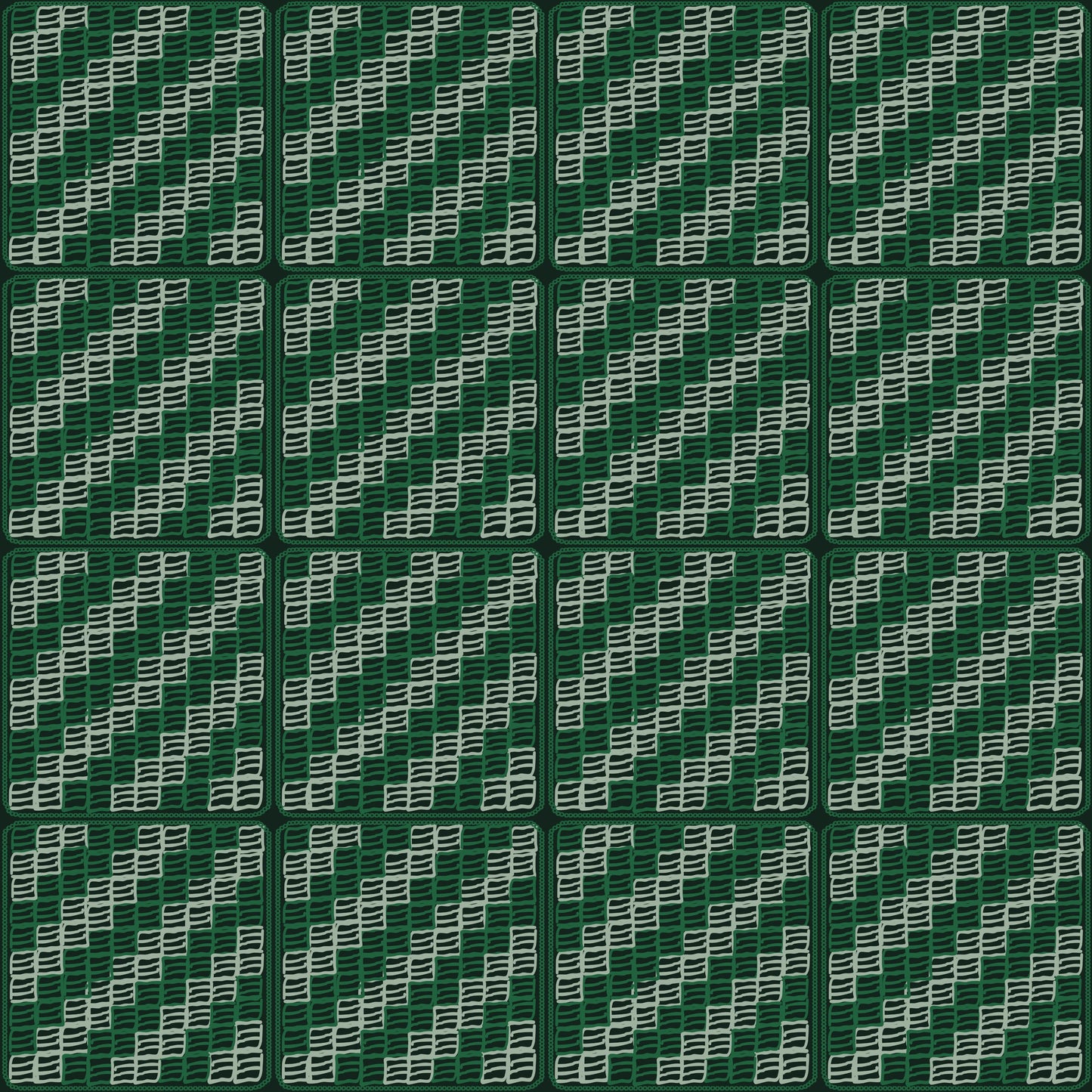 Forest Garden Granny Squares Trellis Print