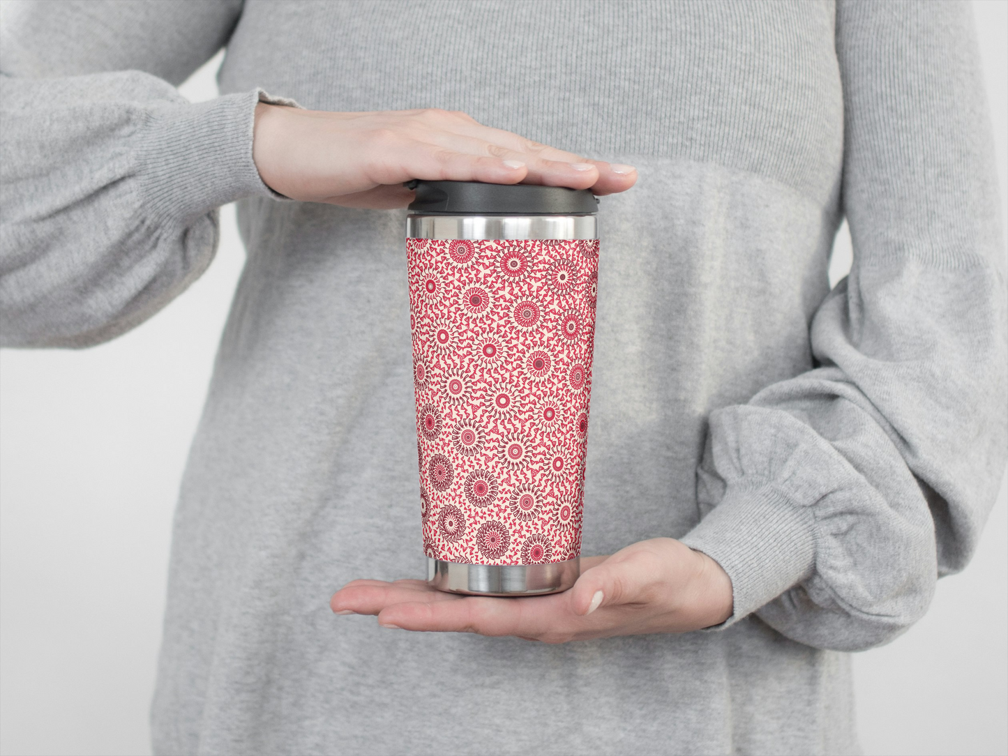Fiery Berry Freeform Pattern