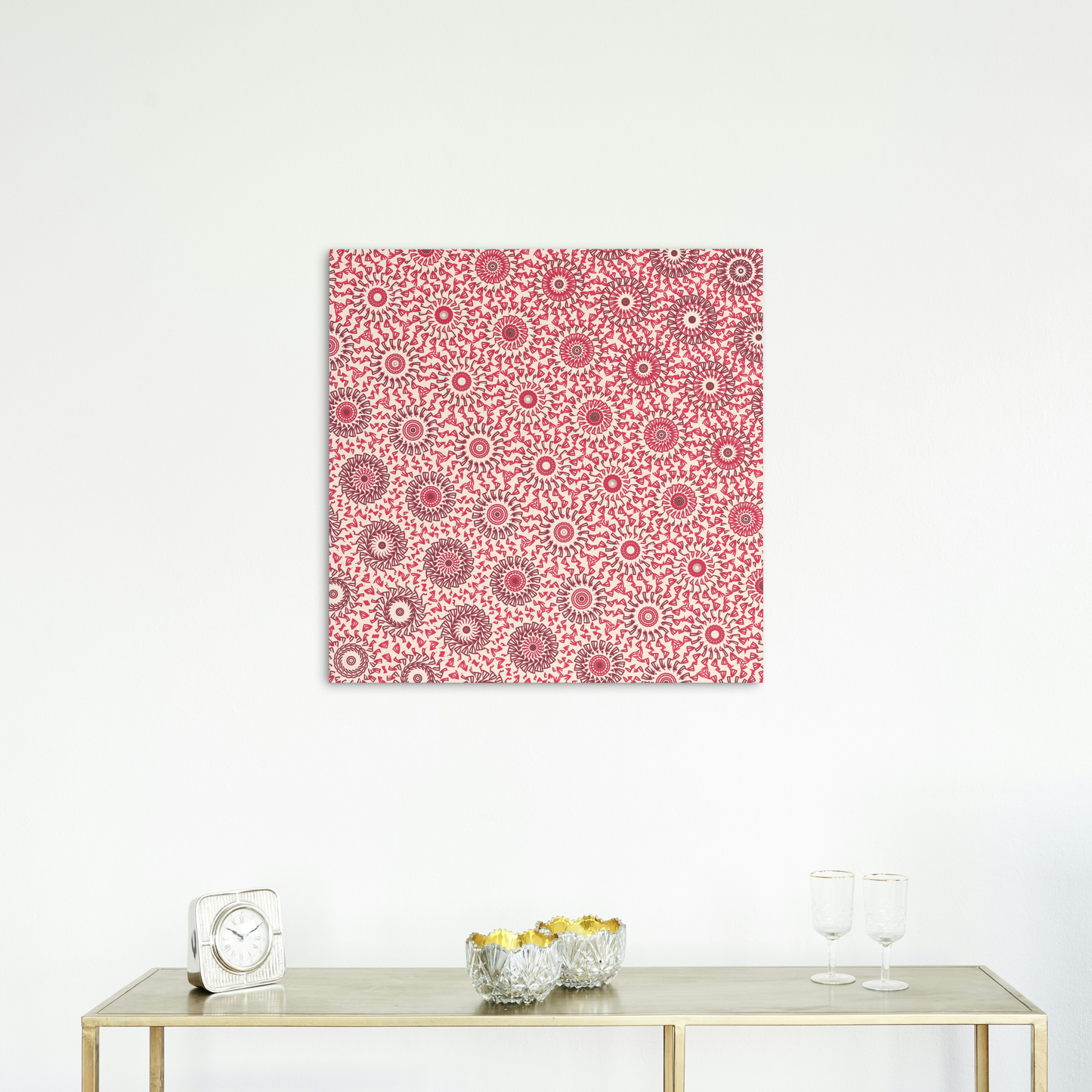 Fiery Berry Freeform Pattern