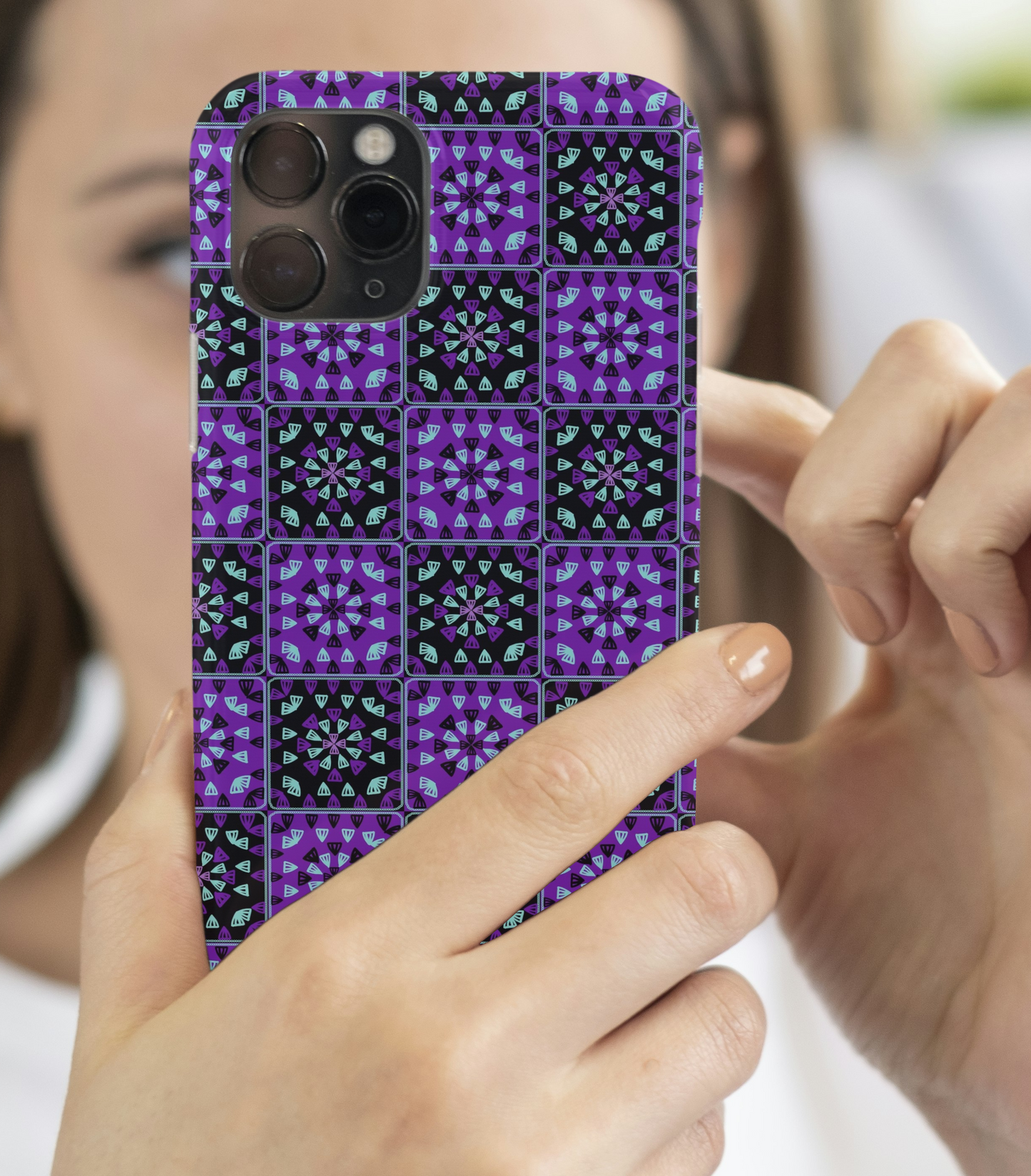 Purple Twilight 1 Granny Squares Seamless Print