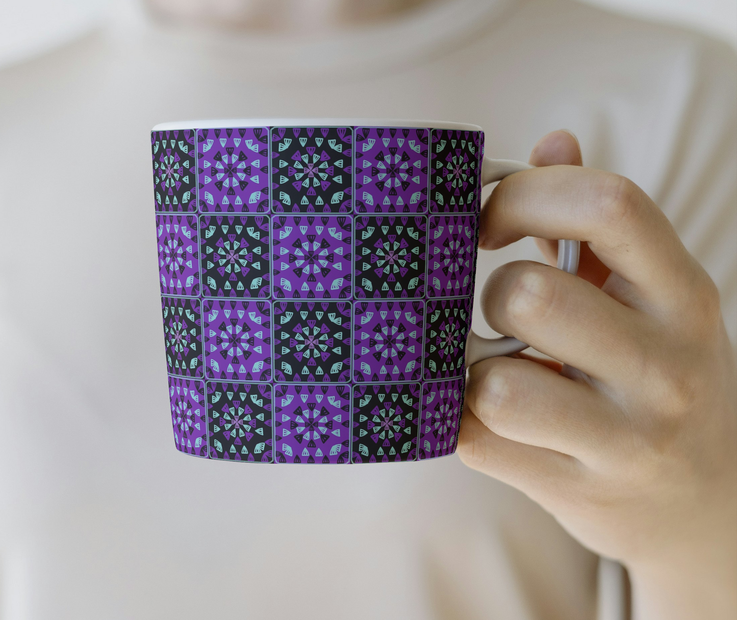 Purple Twilight 1 Granny Squares Seamless Print