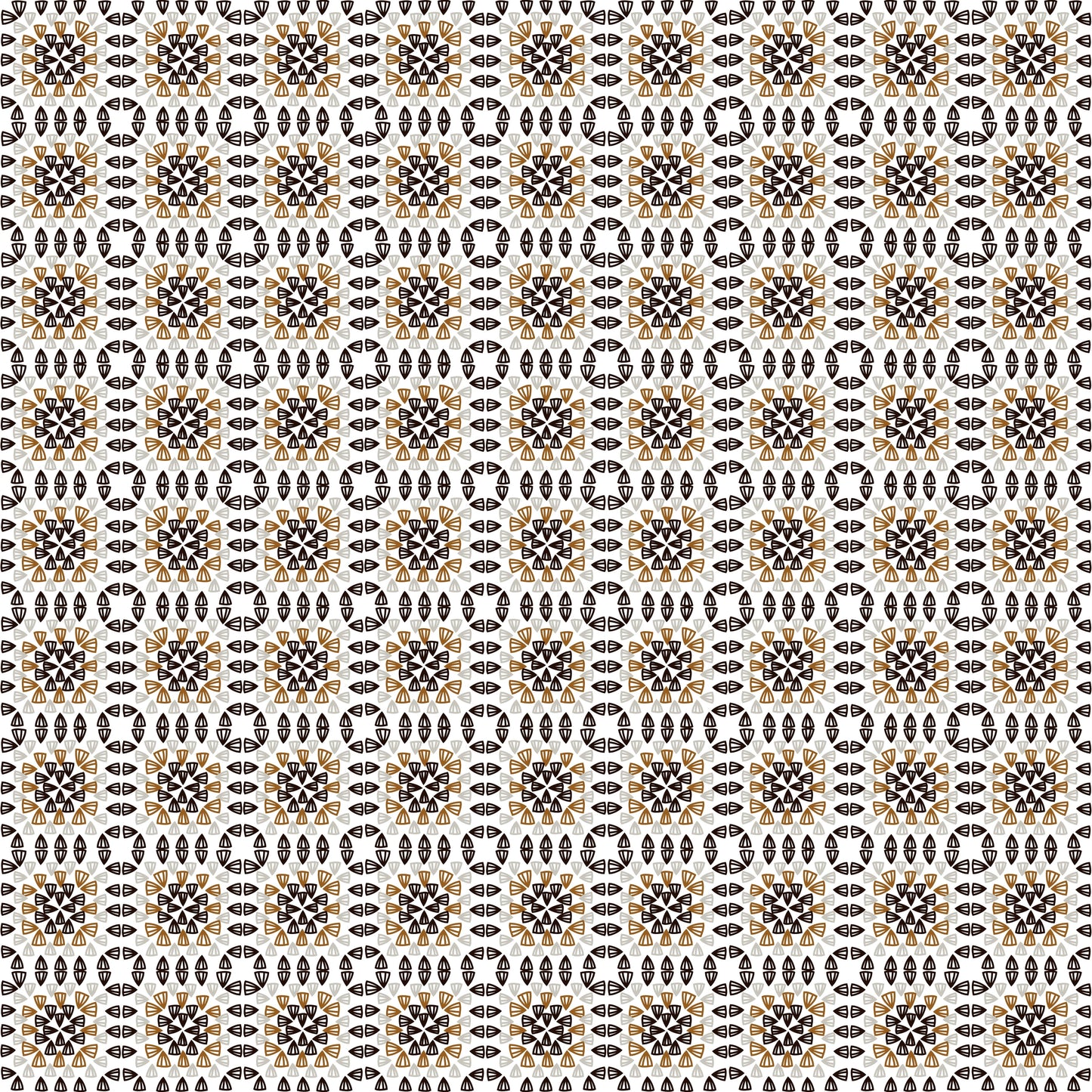 Monochrome Beige Granny Squares Print