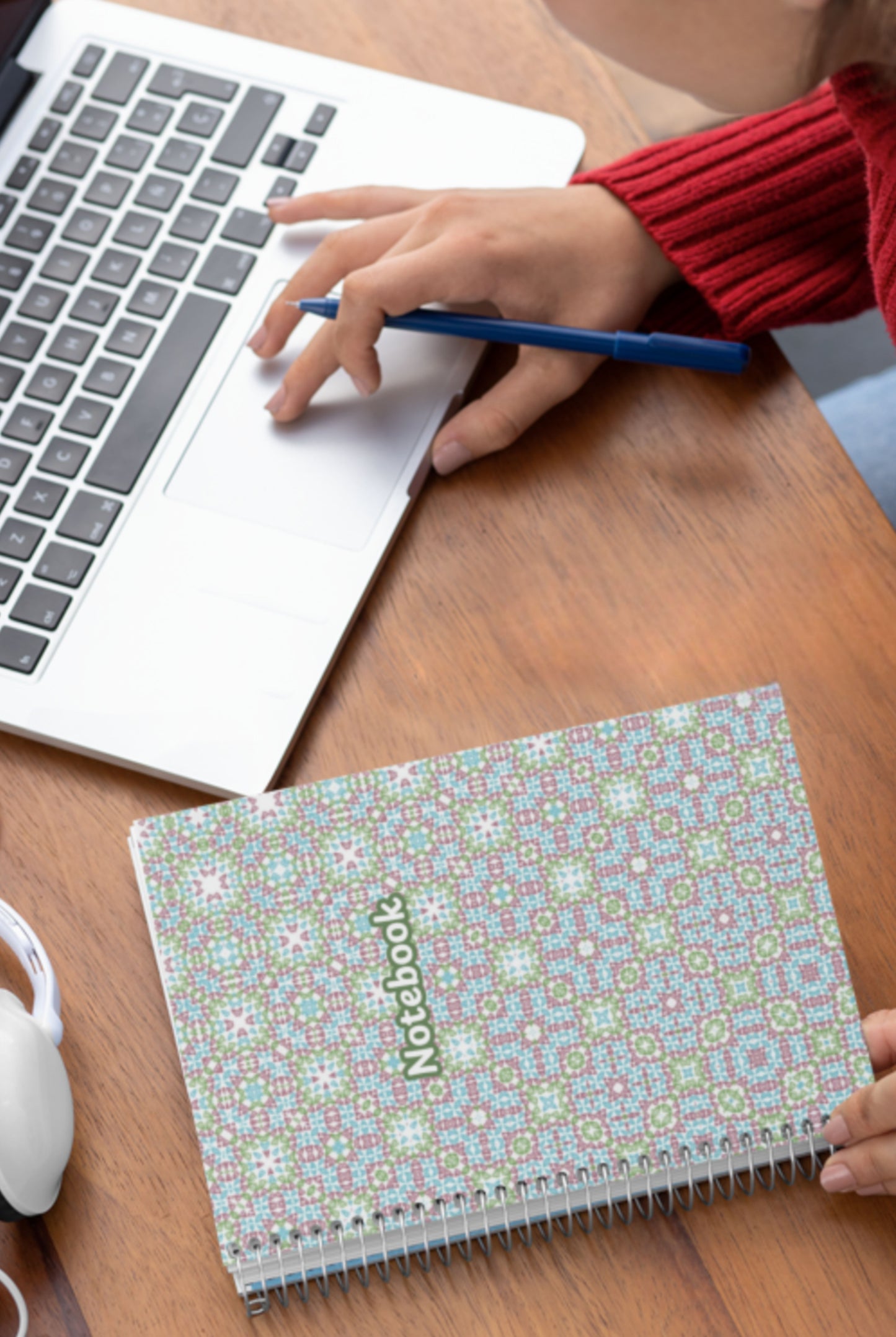 Crochet Print Spiral Notebook Journal