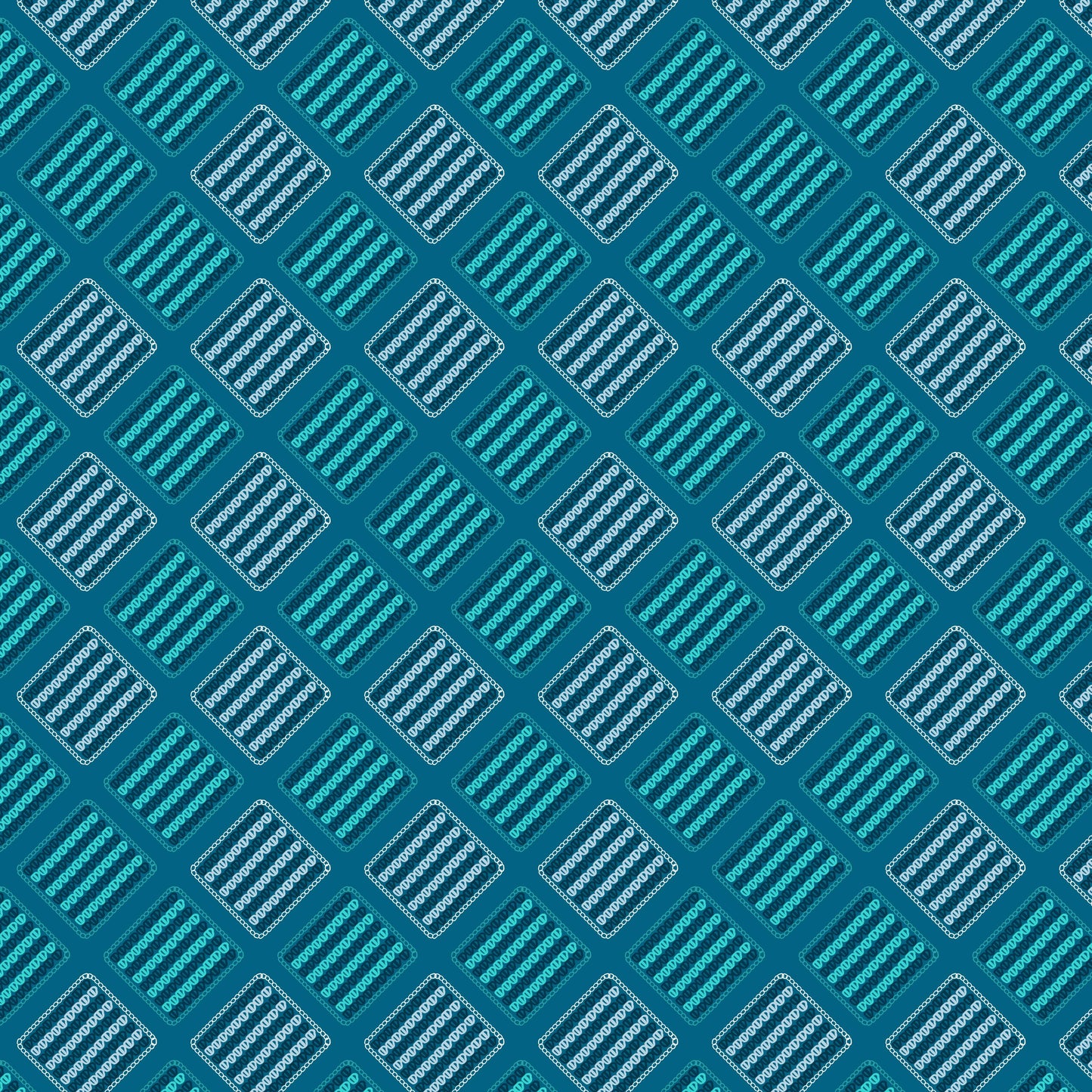 Chunky Afghan Ocean Waves Granny Squares Print