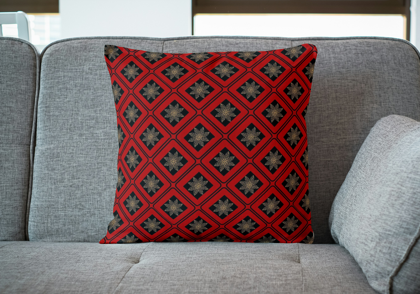 Scarlet Noir Granny Squares Floral Print