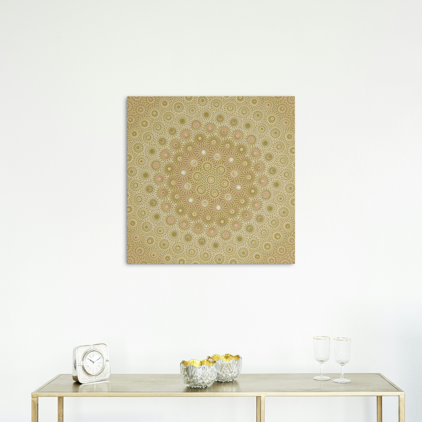 Vintage Golden Sun Freeform Pattern