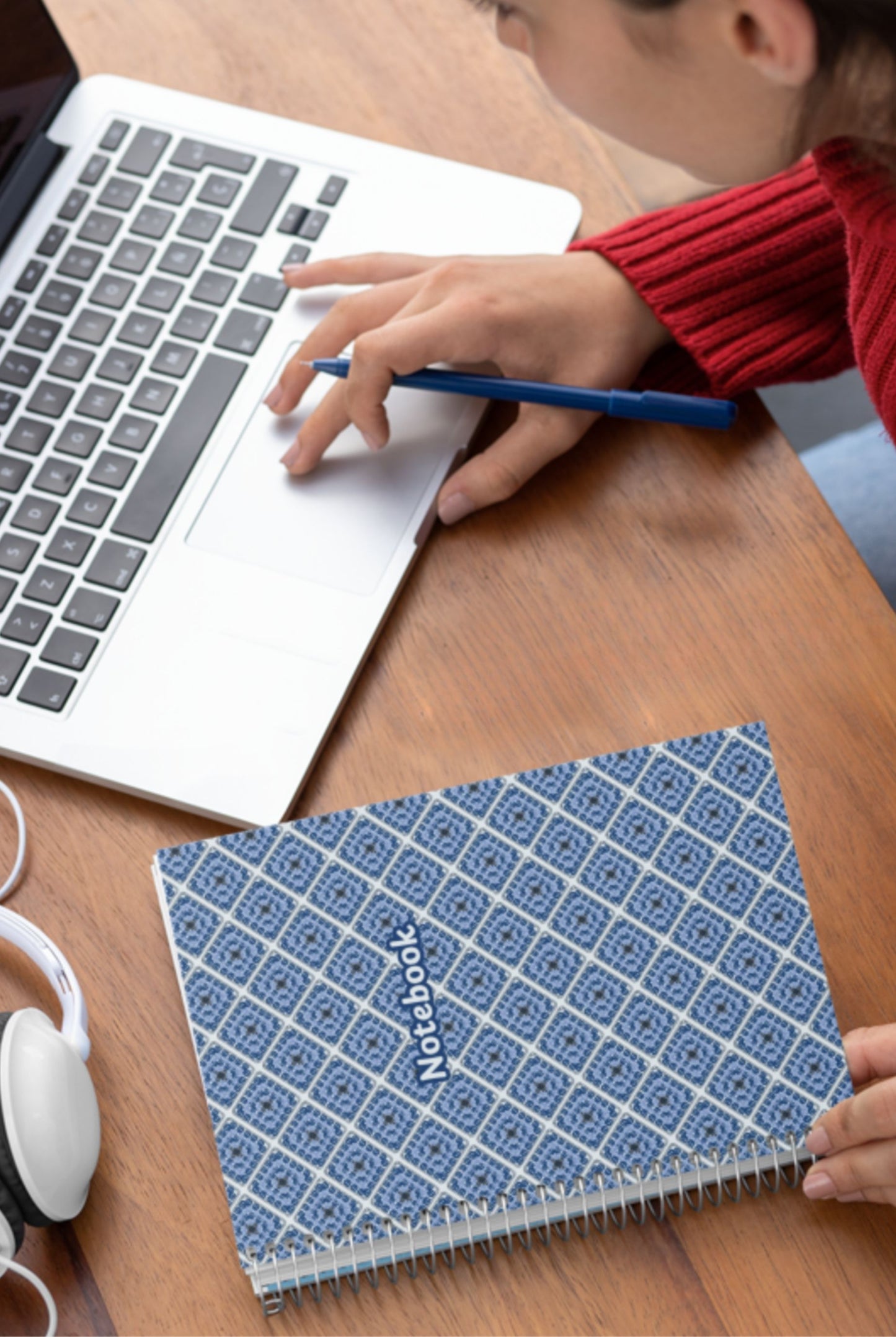 Crochet Print Spiral Notebook Journal