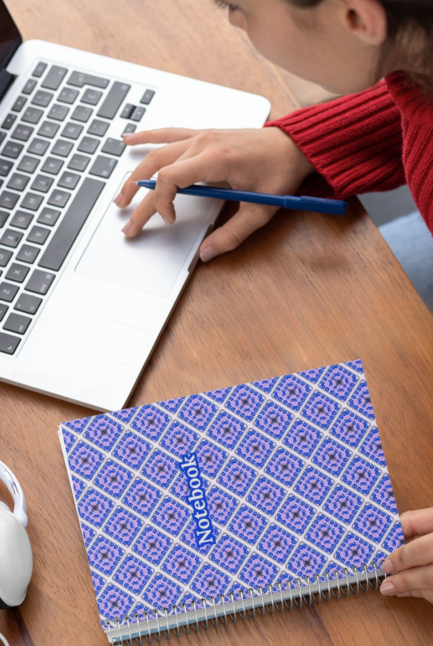 Crochet Print Spiral Notebook Journal