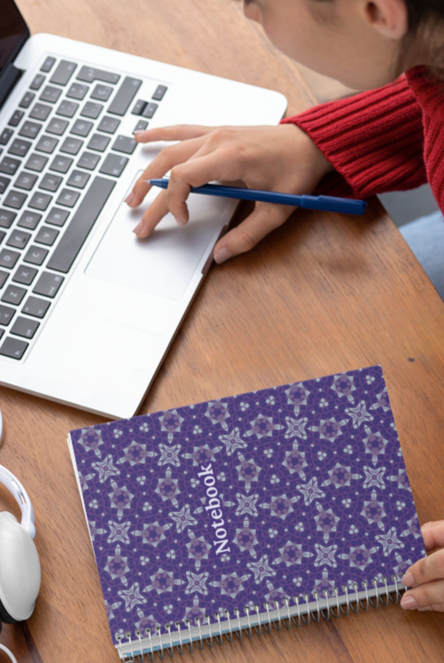 Crochet Print Spiral Notebook Journal