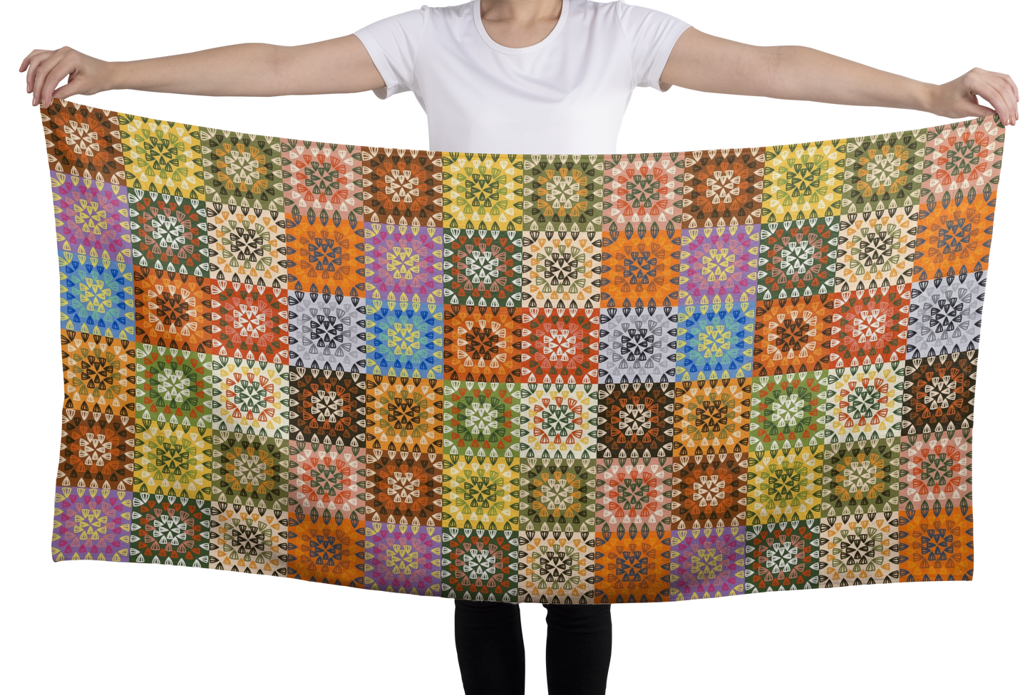Gypsy Tapestry Granny Squares Seamless Print