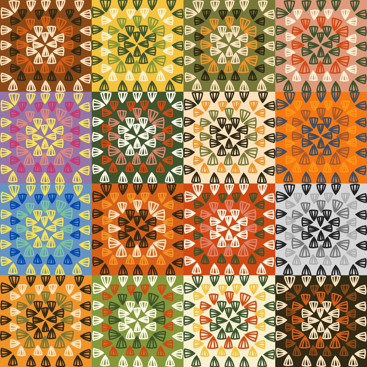 Gypsy Tapestry Granny Squares Seamless Print