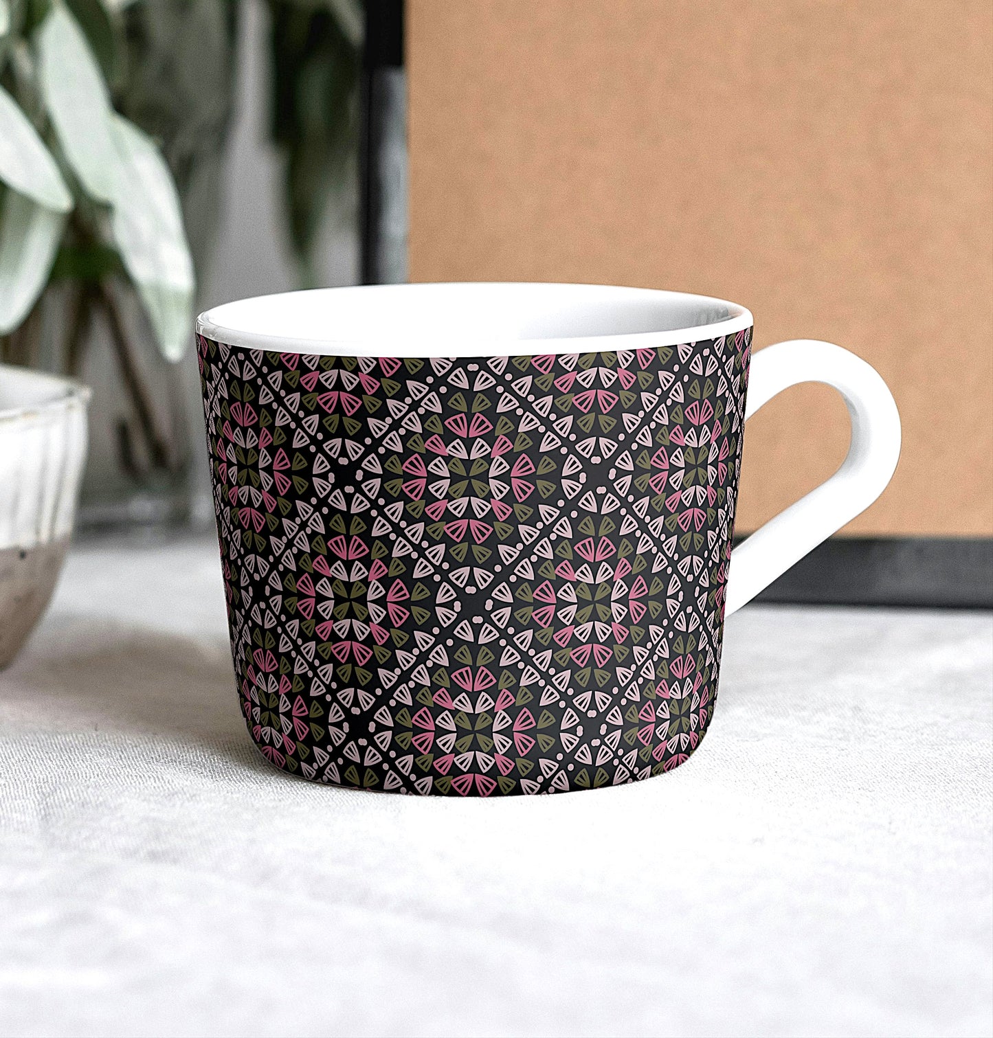 Blush Green Granny Square Seamless Print