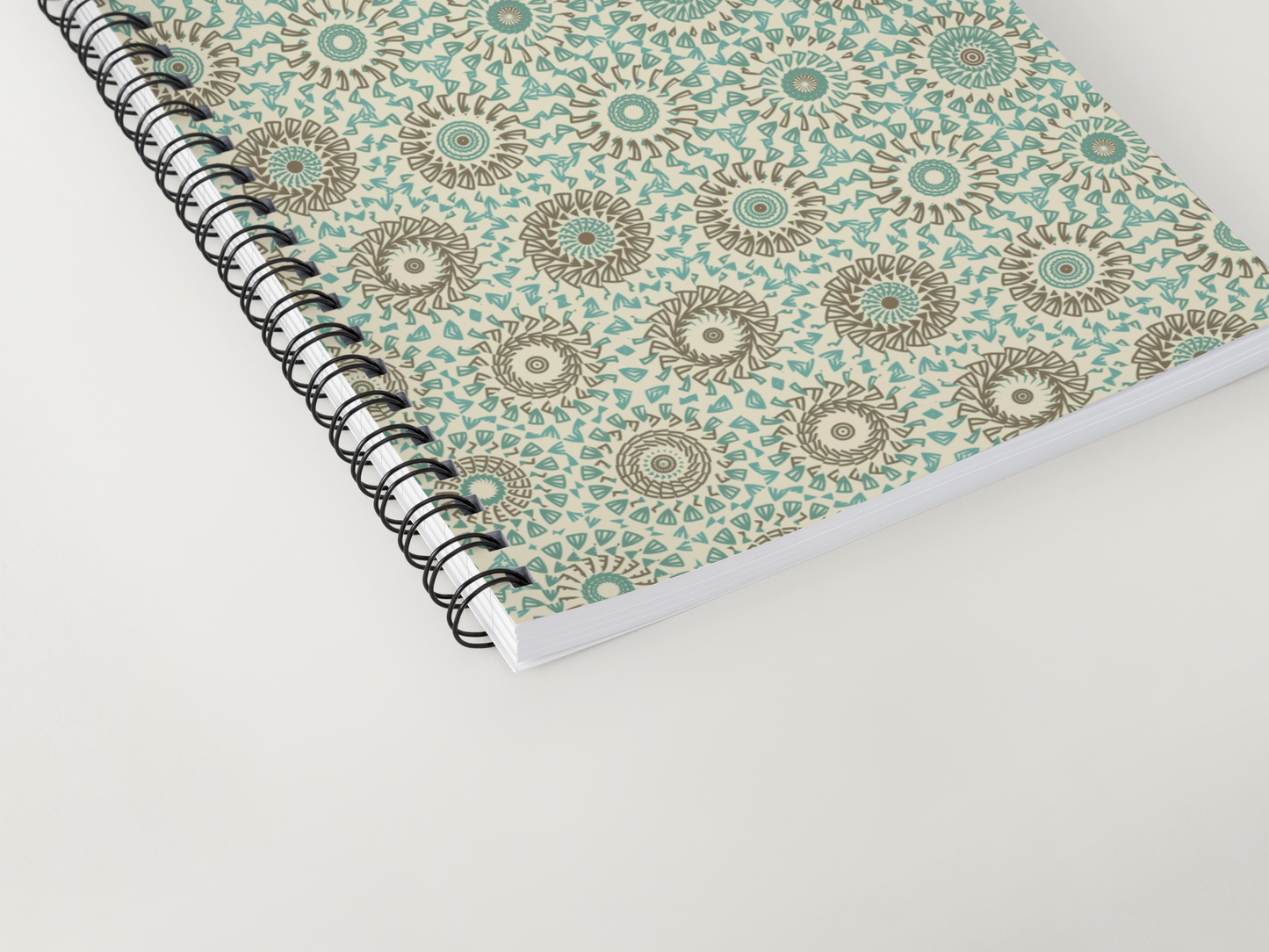 Mint Linen Freeform Pattern