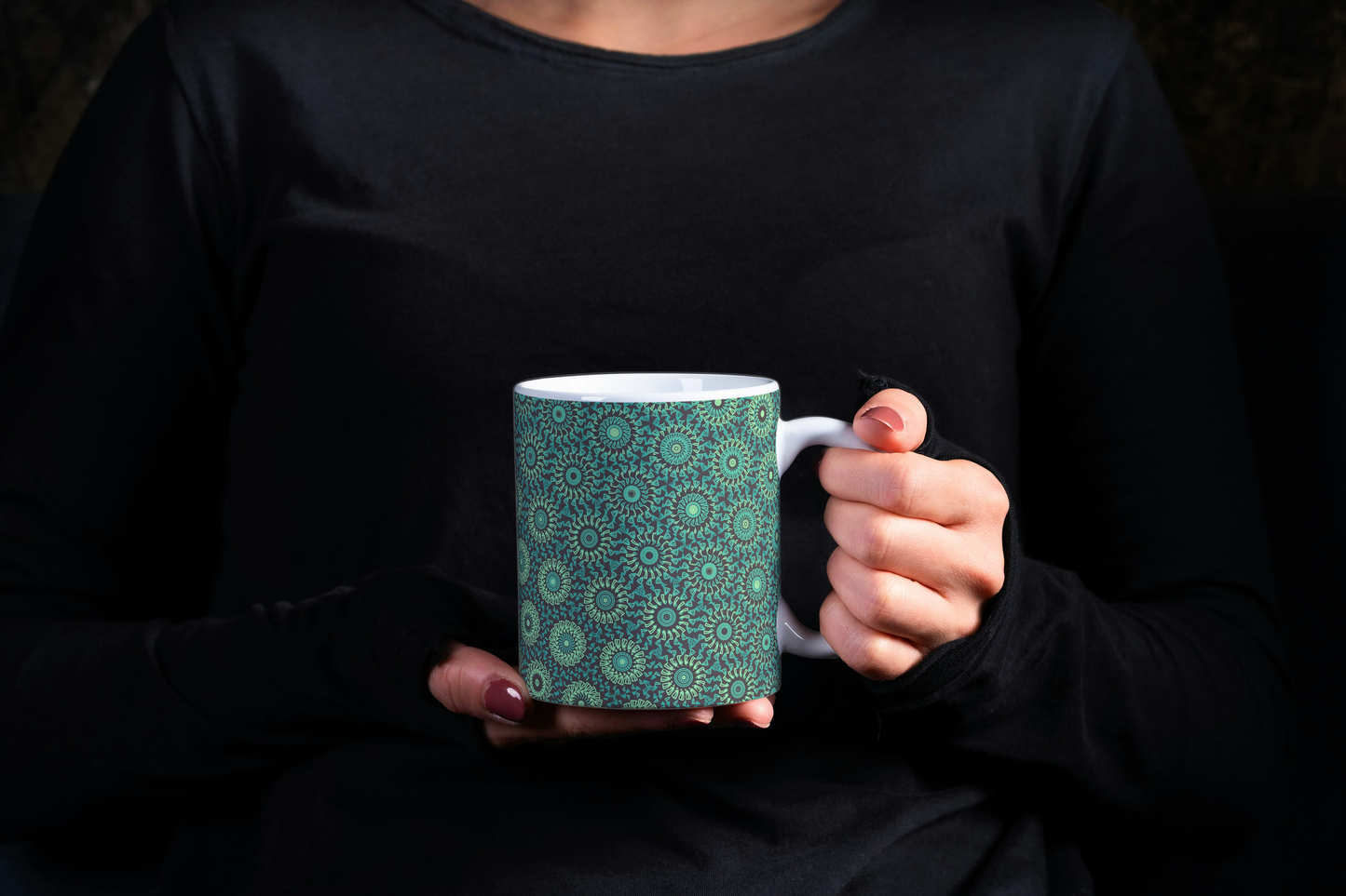 Mint Mirage Freeform Pattern