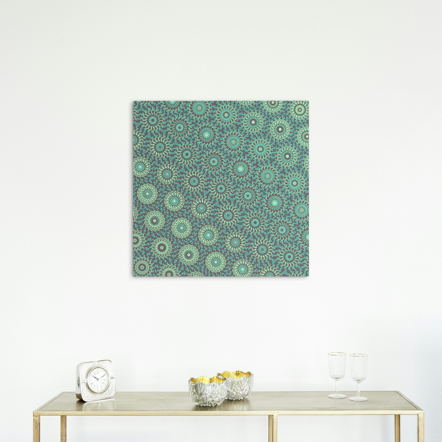 Mint Mirage Freeform Pattern