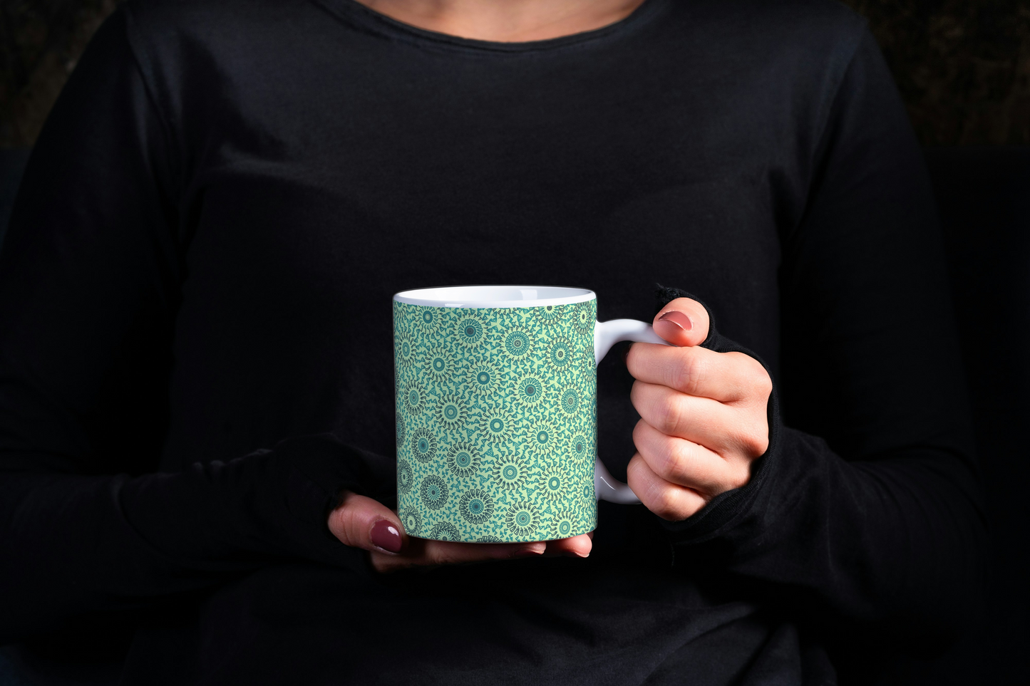 Mint Whisper Freeform Pattern