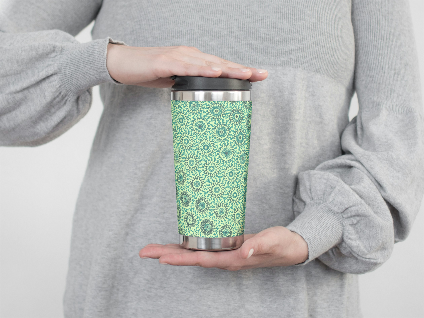 Mint Whisper Freeform Pattern