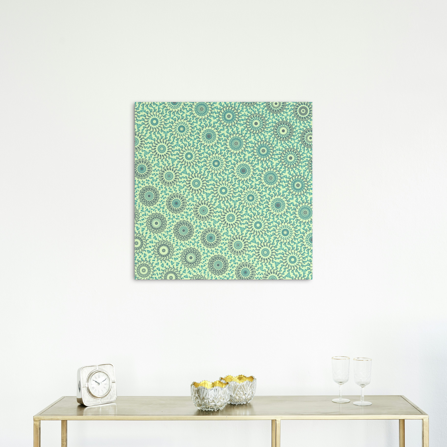 Mint Whisper Freeform Pattern