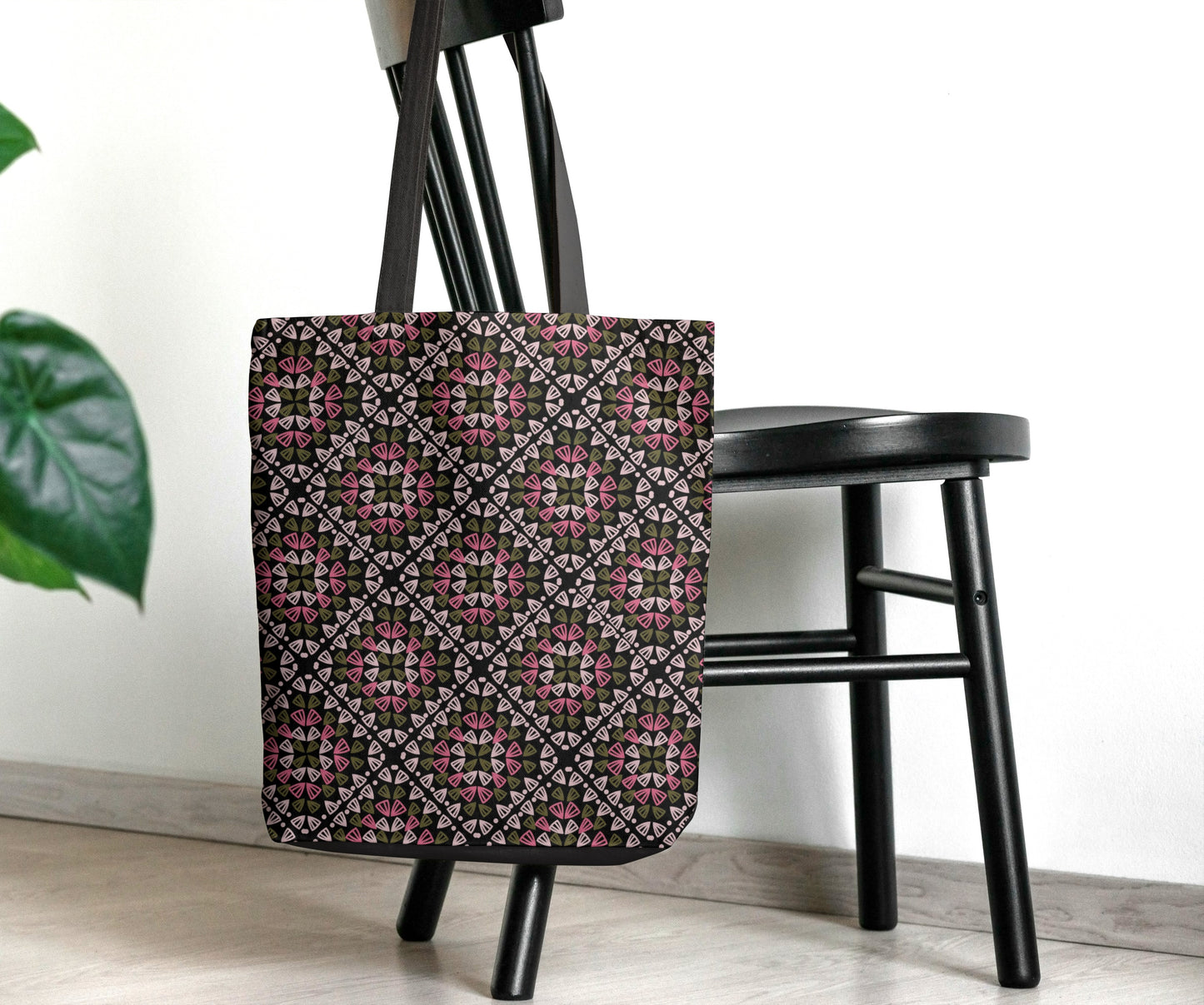 Blush Green Granny Square Seamless Print