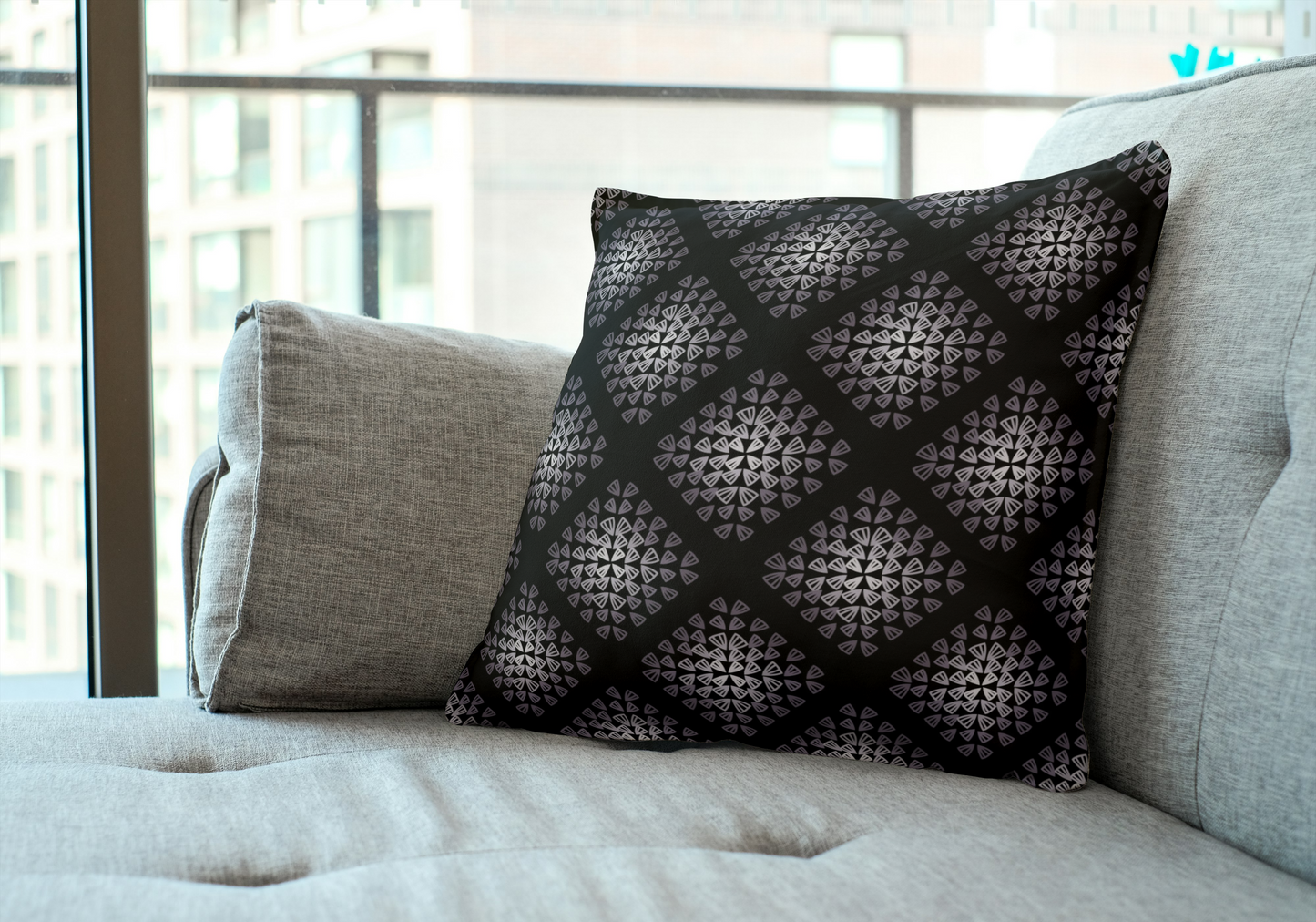 Mauve Purple Granny Squares Seamless Print
