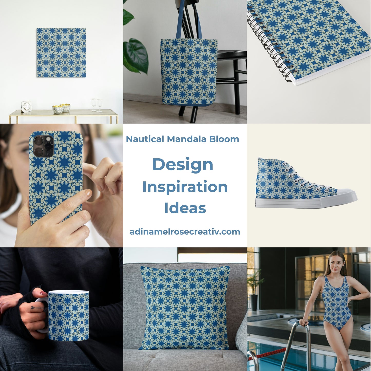 Nautical Mandala Bloom Pattern