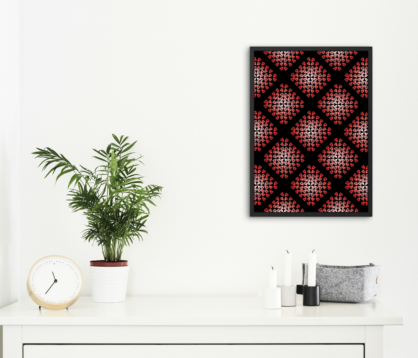 Pink Nedava Granny Squares Seamless Print