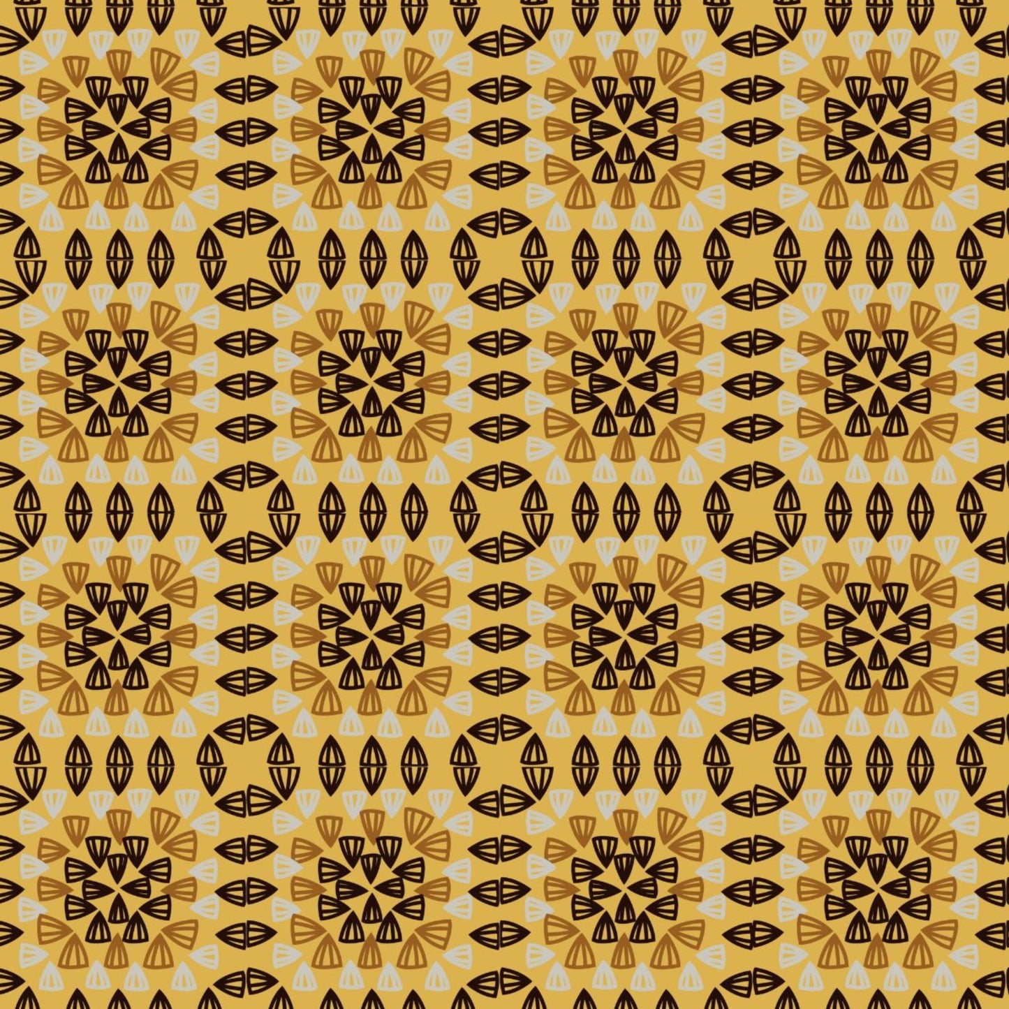 Amber Aura Granny Squares Seamless Print
