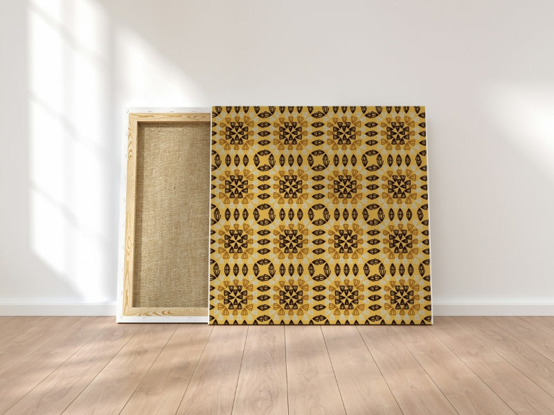 Amber Aura Granny Squares Seamless Print