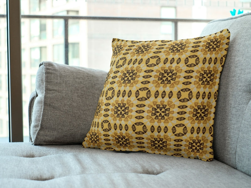 Amber Aura Granny Squares Seamless Print