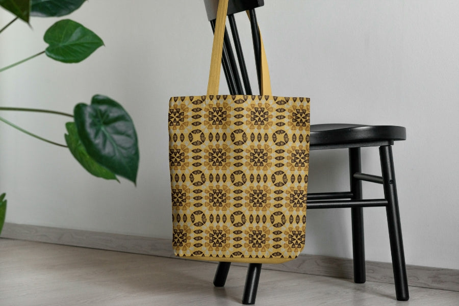 Amber Aura Granny Squares Seamless Print