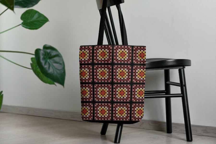 Amber Threads Granny Squares Print