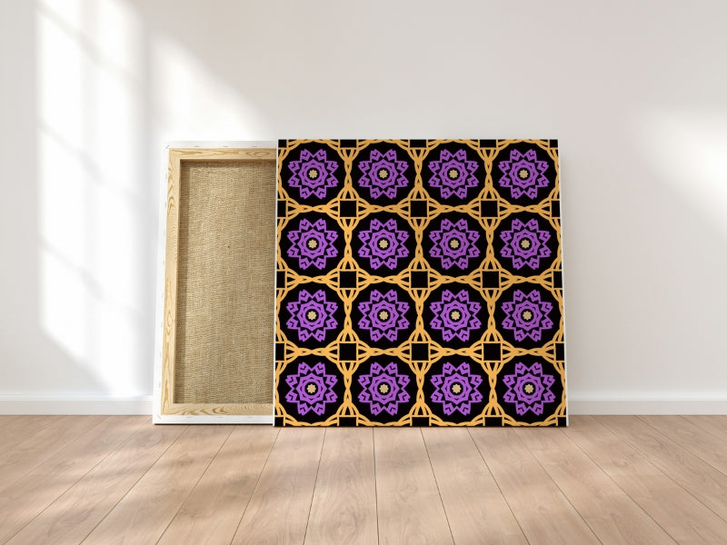 Amethyst Lattice Crochet-Inspired Geometric Seamless Pint
