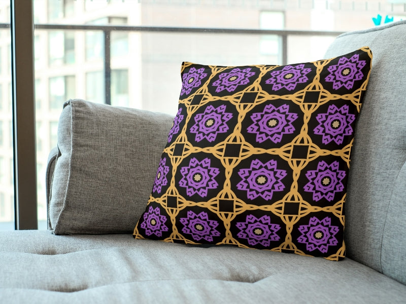 Amethyst Lattice Crochet-Inspired Geometric Seamless Pint